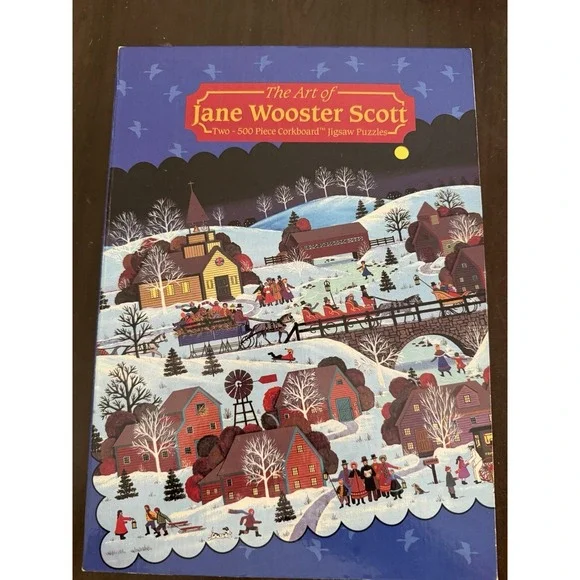 2 Jane Wooster 500 Piece Corkboard Book-Shelf Puzzles Collector's Edition 90's