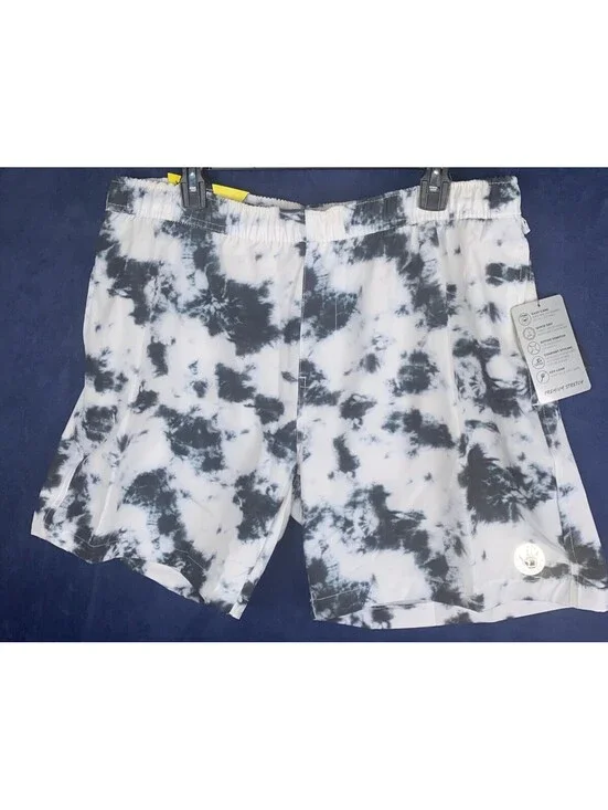 Body Glove Men’s Swim Shorts XL 36 Black White Tie-Dye Drawstring Pockets