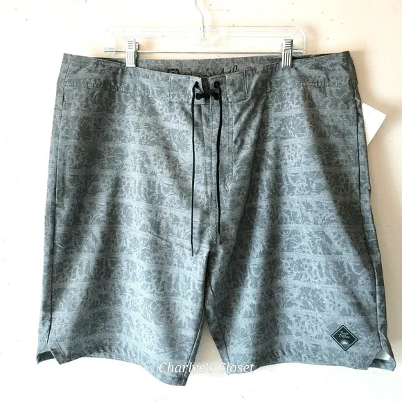 Travis‎ Mathew Treat Yourself Grey Swim Board Shorts 40 Active Resort Travel NEW