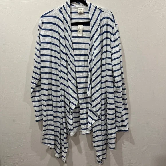 Soma Zen Stripe Open Front Duster Cardigan‎ XL