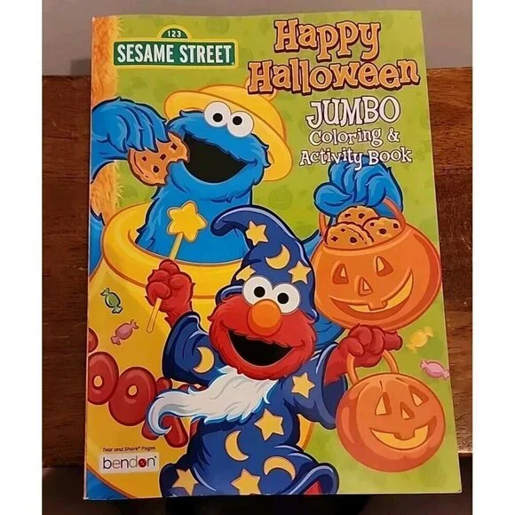 Sesame Street Happy Halloween Jumbo Coloring and Activity Book--Frightfully Fun!