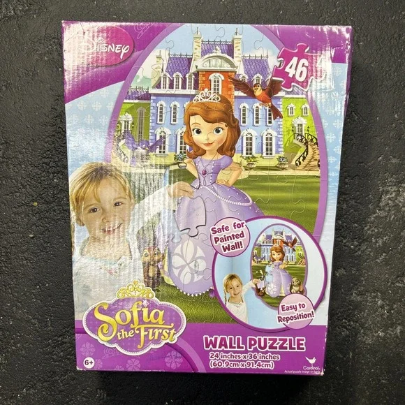 Disney Sofia the First Wall Puzzle‎ 46 Pieces 24x36 Repositionable Kids Room