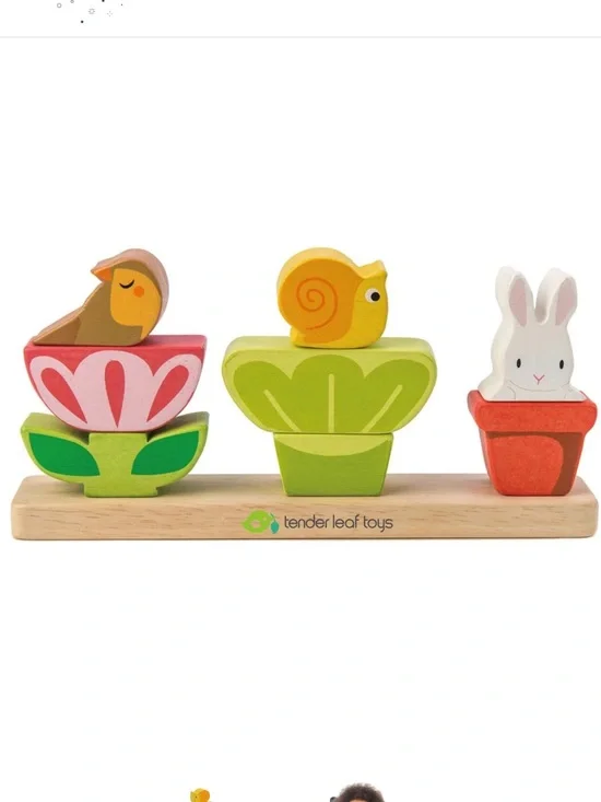 Tender Leaf Wooden Stackable Garden Animals