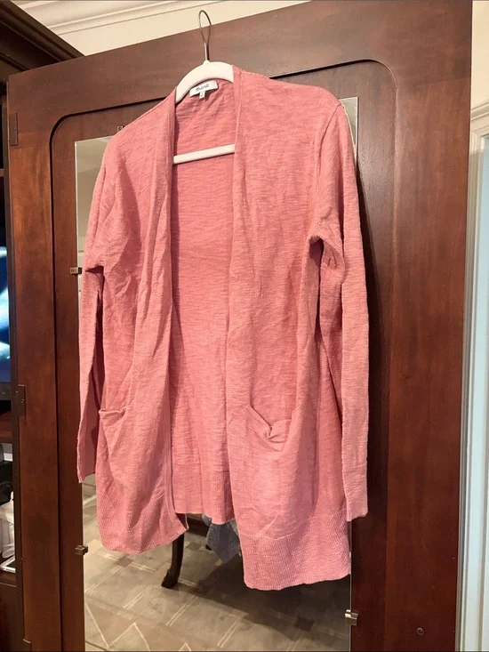Madewell Light RosePink Open-Front Women's Cardigan Sweater