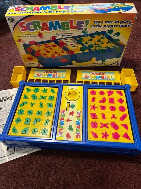 ScrambleKids Matching Game - Yellow, Blue, Green, Pink