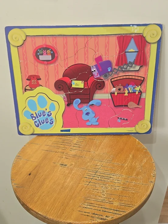 Vintage 1998 Blues Clues Wooden Puzzle
