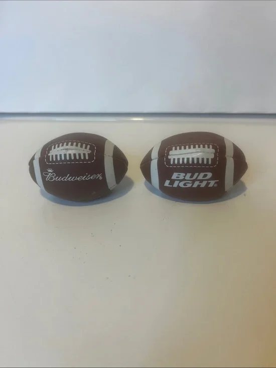 Small Football Bean Bags Budweiser and Bud Light