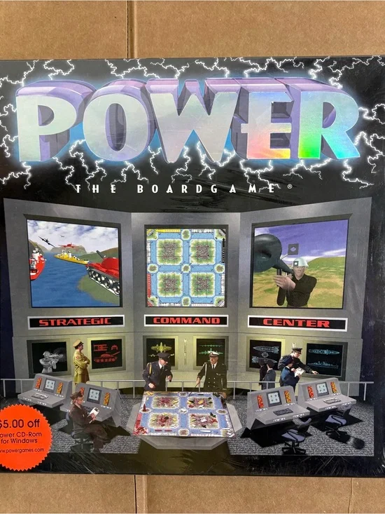 Vintage POWER THE BOARD GAME by Power Games International New Sealed 1-4 Player