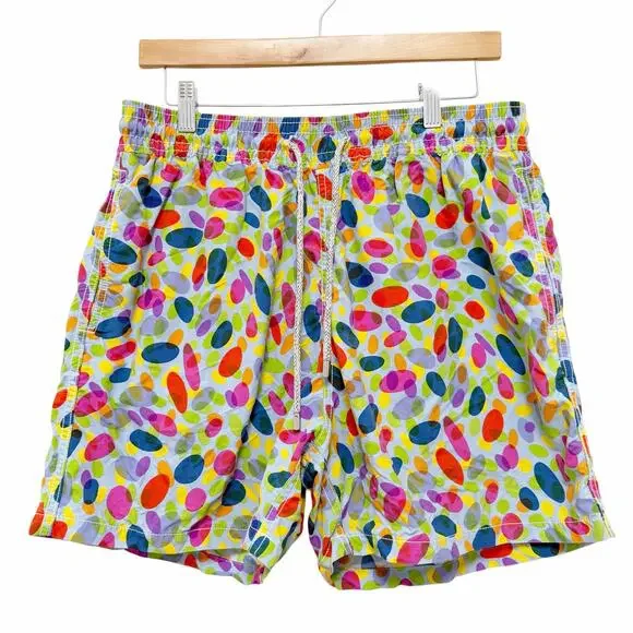 Vilebrequin Oval Polka Dot Multicolor Bathing Suit Sz XL
