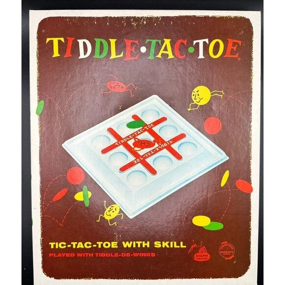 Vintage 1950s Tiddle Tac Toe #101 Tiddledy Winks Tic Tac Toe