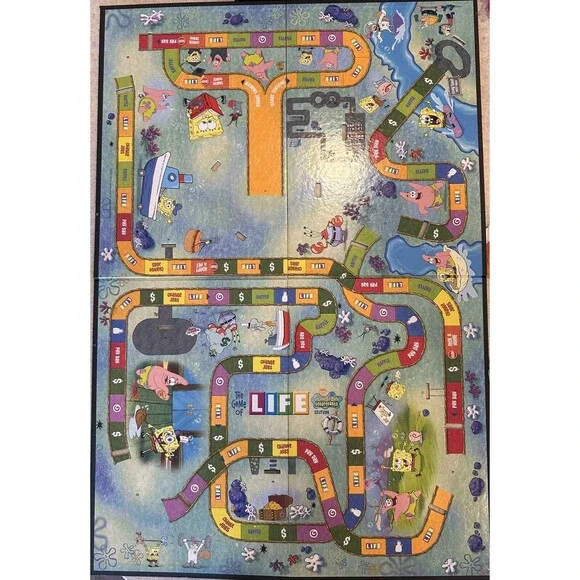 Hasbro 2005 The Game Of Life Spongebob Squarepants Replacement Piece Game Board