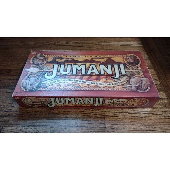 Jumanji The Game 1995 Milton Bradley Board Game Vintage Red Decoder 4634-L1