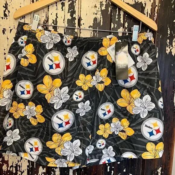 Men’s NWT PITTSBURGH STEELERS NFL MENS HIBISCUS SLIM FIT 5.5