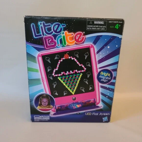 2010 Lite Brite LED Flat Screen By Hasbro Some Sheets No Pegs READ