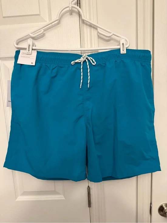 Goodfellow & Co Bright Teal Swim Trunks with Drawstring