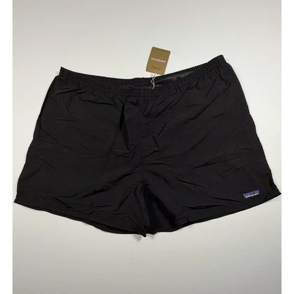Patagonia Baggies Shorts Mens 2XL Black 5 Inch Recycled Nylon Lined Swim Outdoor