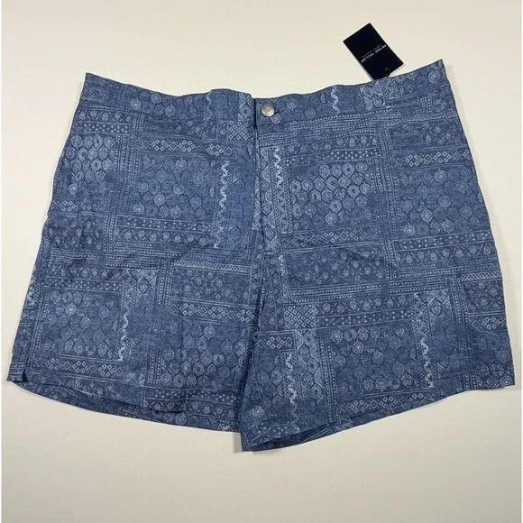 PETER MILLAR  Crown Crafted Men's XL Swim Trunk Shorts MS24XP03 Blue Print $110