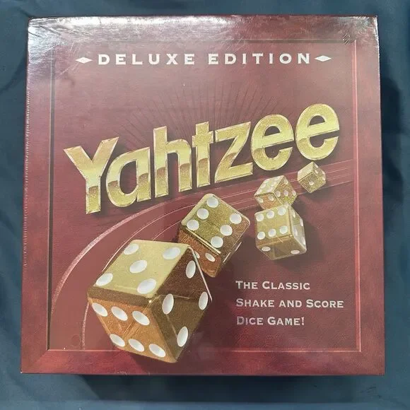 Vtg 1997 Milton Bradley Deluxe Edition Yahtzee Dice Game Factory Sealed New