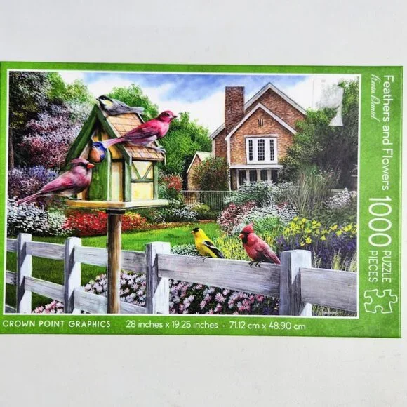 Feathers and Flowers 1000 Piece Jigsaw Puzzle Kevin Daniel Wild Birds Puzzle wit