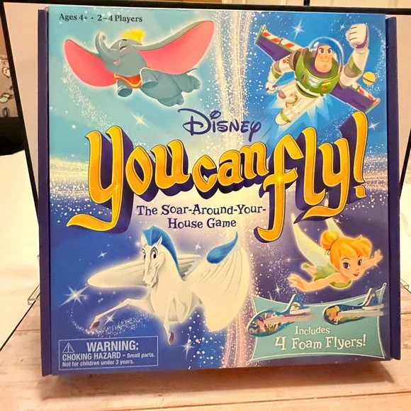 Disney You Can Fly Funko Board Game Kids OS Blue Excellent‎ 4 Foam Flyers