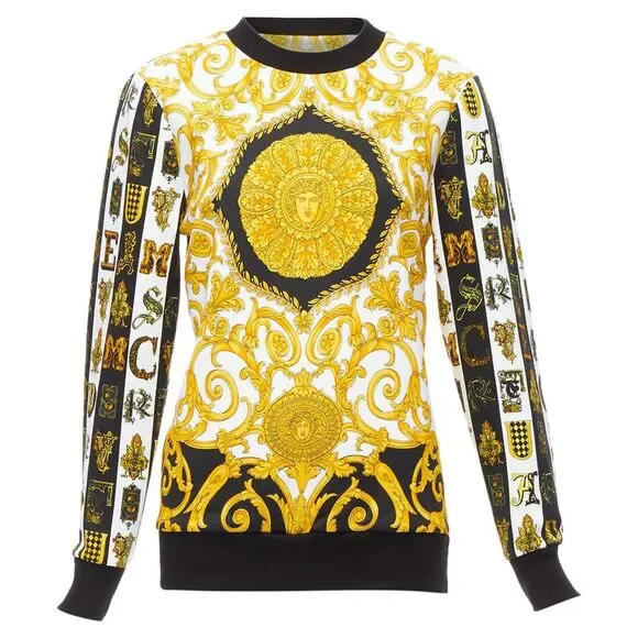 Versace Mixed Archive Barocco Crew Sweater