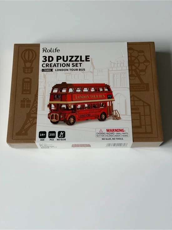 Rolife 3D Puzzle Creation Set - Red London Tour Bus - New