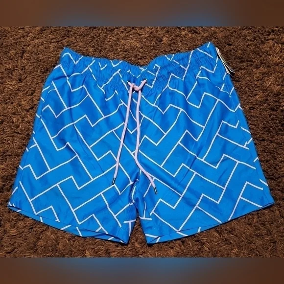 IKE By Ike Behar Cyan Men's Swim Trunk Shorts Sz. L NWT