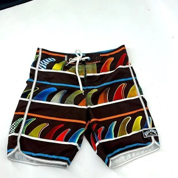 Men’s BILLABONG 32 USA Shark Fin Board Shorts Swim Trunks Polyester