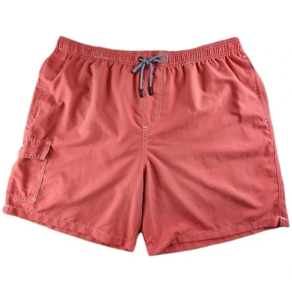 Chaps Mens XL Salmon Pink Board Shorts Swim Trunks