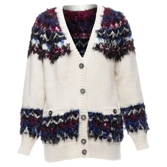Chanel Fluffy Lurex Cardigan