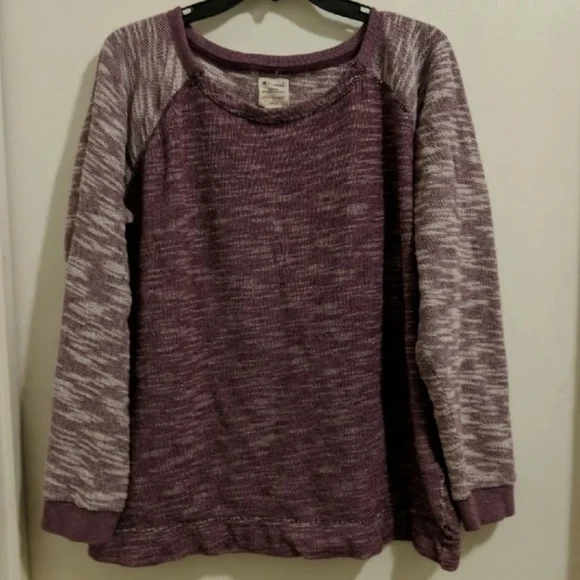 ⛱️Champion - Plum Marled Raglan Sweatshirt - XL