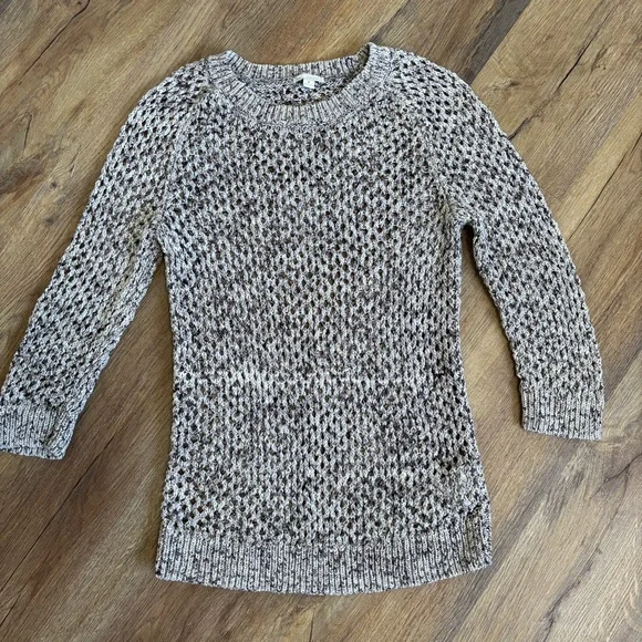 GAP Open Weave Slim Fit 3/4 Length Sleeve Sweater Sz M