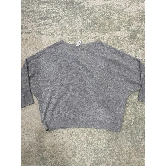 The Reset R Label Wool Cashmere Pullover Sweater L/XL Dolman GRAY Lightweight