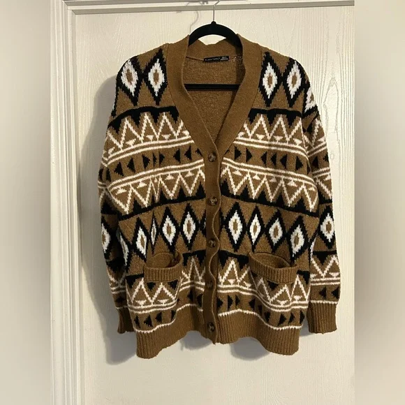 Black Tape | Aztec Cozy Brown Sweater | Size XL