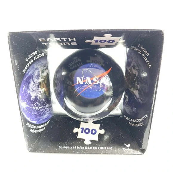NASA EARTH 2-Sided Shaped Jigsaw Puzzle & Storage Tin 100 Piece 14