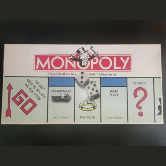 VTG Board Game Monopoly Parker‎ Brothers Real Estate Trading Game1985