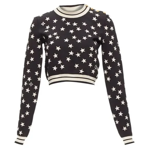 Louis Vuitton Monogram Silk Crop Sweater