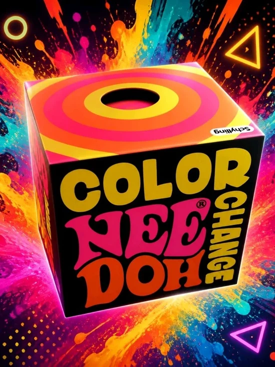 Color Nee Doh Color Change Cube Toy - Pink/Orange/Yellow