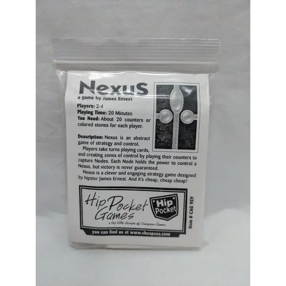 Cheapass Games Nexus Card Game Hip Pocket Game Complete