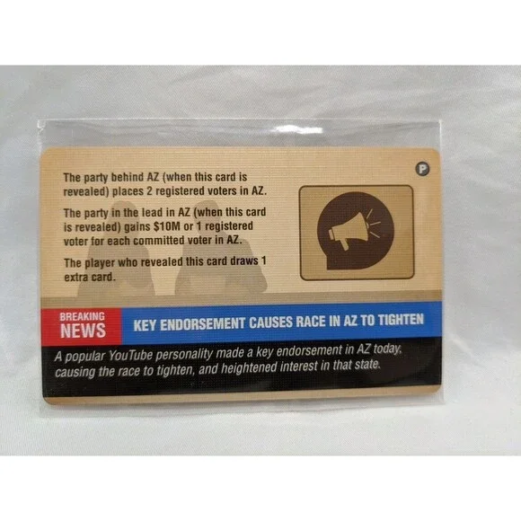 Campaign Trail Game Boy Geek 2021 Board Game Promo Cards