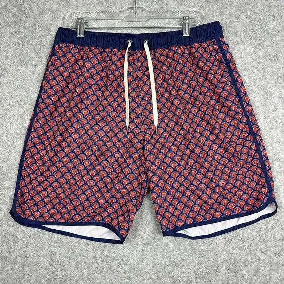 Fair Harbor Anchor Swim Trunks Shorts Mens XL Geometric Brief Lined Pockets*