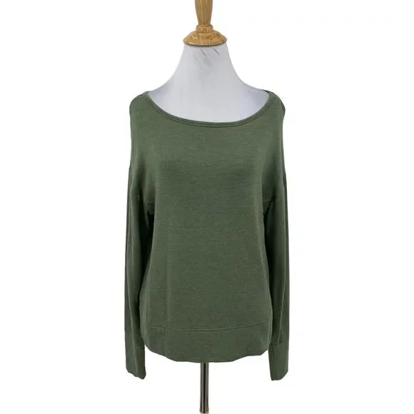 Saturday Sunday Sweater Womens XS Extra Small Ivy Knit Boat Neck Micro Fleece