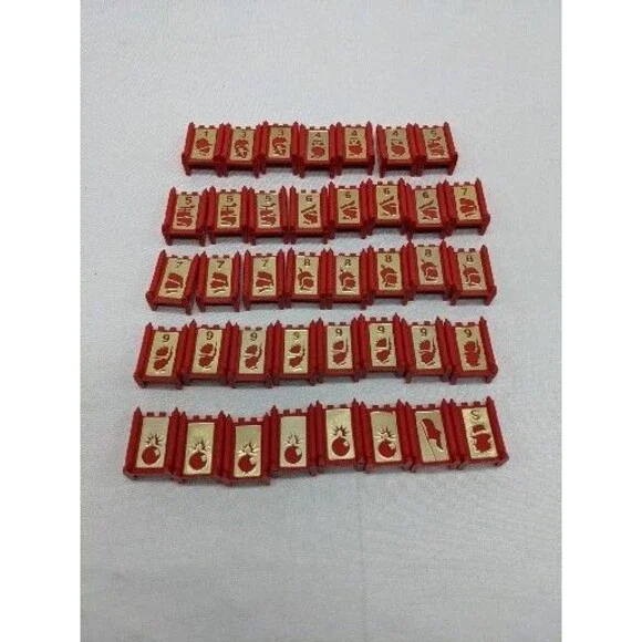 *INCOMPLETE* (39) 1986 Stratego Red Player Board Game Replacement Pieces