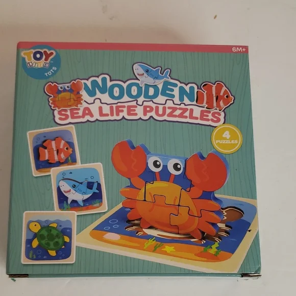 🤯3/$12 Toy Life Wooden Sea Life Puzzles