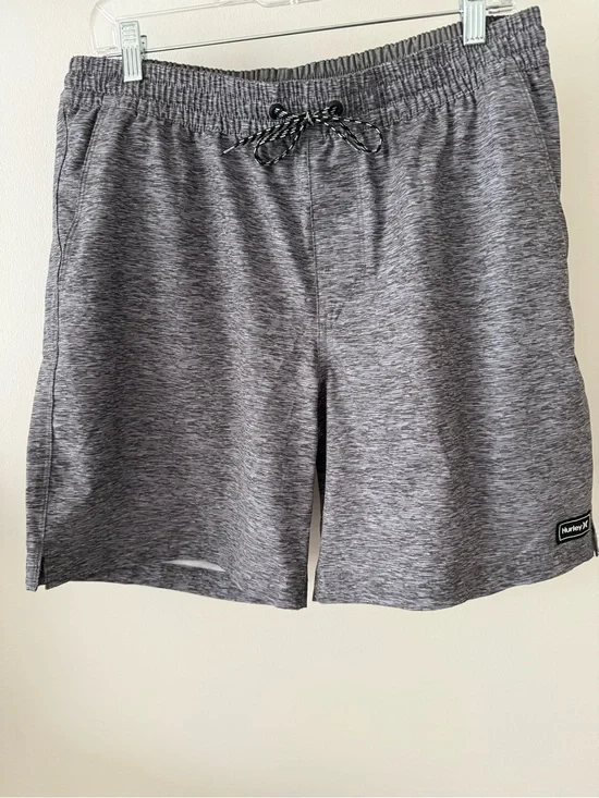 Hurley Men’s Heathered Charcoal Athletic Shorts