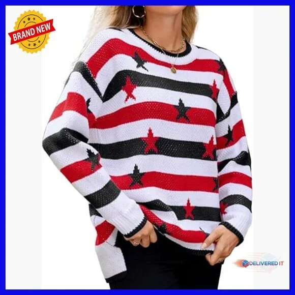 Oversized Chunky Knit Sweater Tunic Long Sleeve Crewneck High Low Top