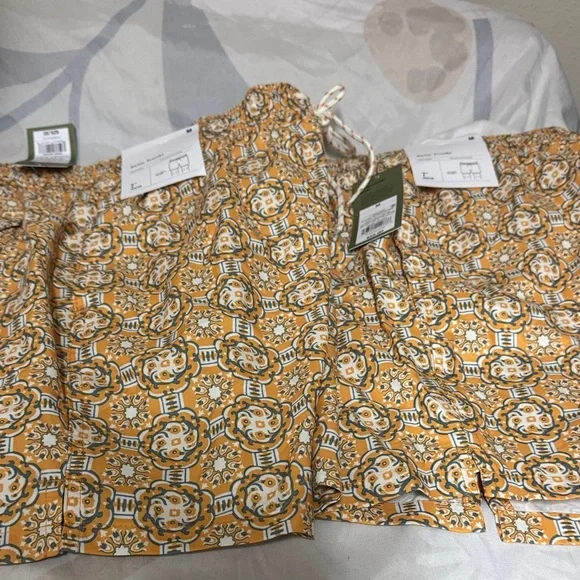 Goodfellow & Co Mustard Yellow Patterned Men’s Swim Trunks