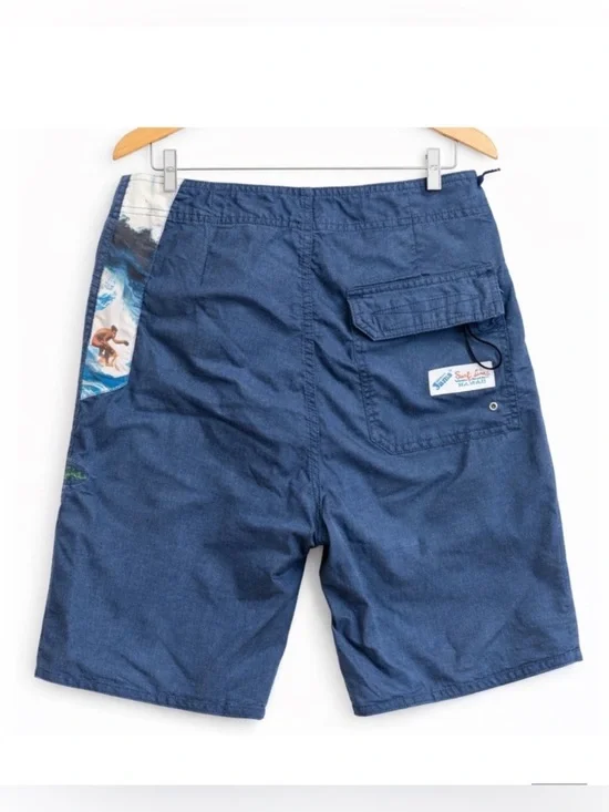 Original Jams Surf Line Hawaii Navy Board Shorts Size 28 Swim Trunks