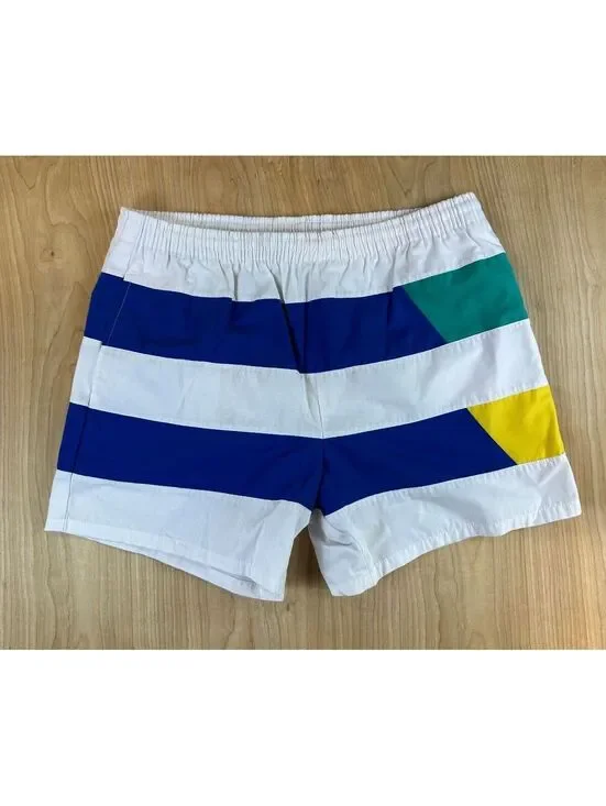 Vintage 70s Catalina swim trunks shorts 36 striped preppy colorful colorblock