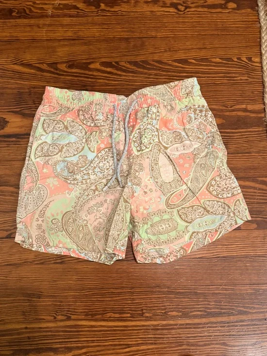 Vilbrequin Swim Shorts in Coral and Mint